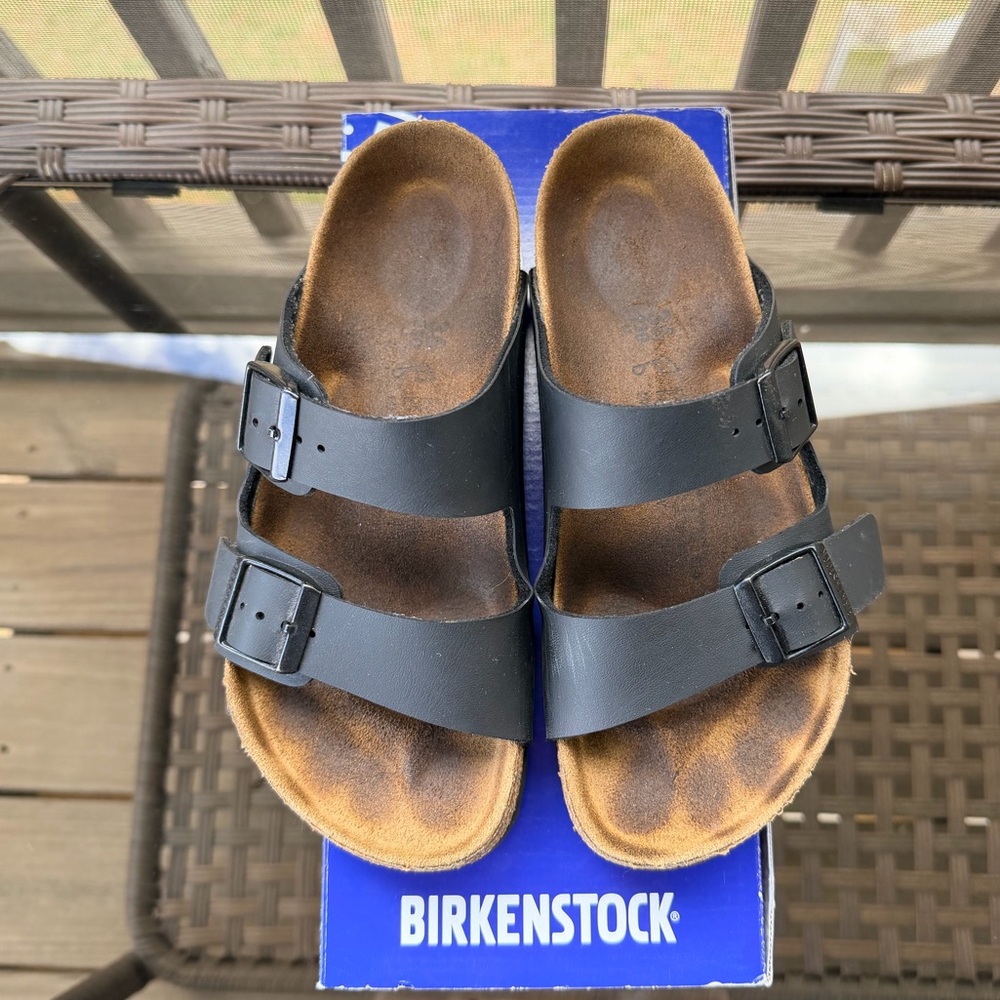 Birkenstock Arizona Black Two-Buckle Sandals Size 36 (5.5) Regular - Picture 6 of 7